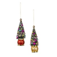 Bottle brush Christmas tree ornament