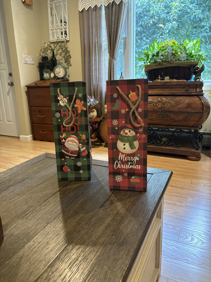 Christmas Wine Bottle Gift Bag