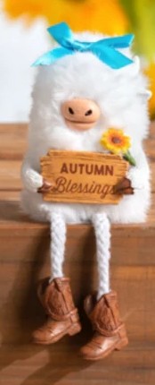 Happy Harvest Highland Cow Shelf Sitter