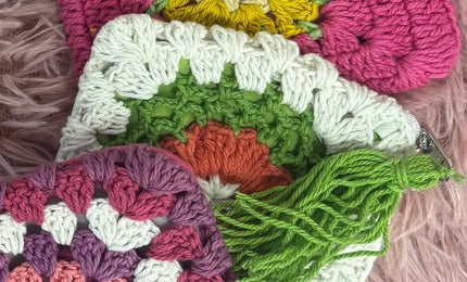 Crochet Flower Granny Square Coin Purse