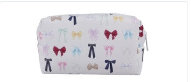Bow Patterned Makeup Bag