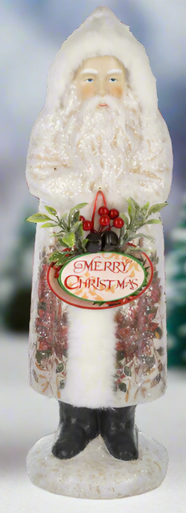 Frosted Belsnickel Santa Figurines