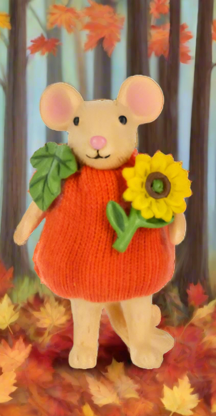 Dressed Up Fall Mice Figurines