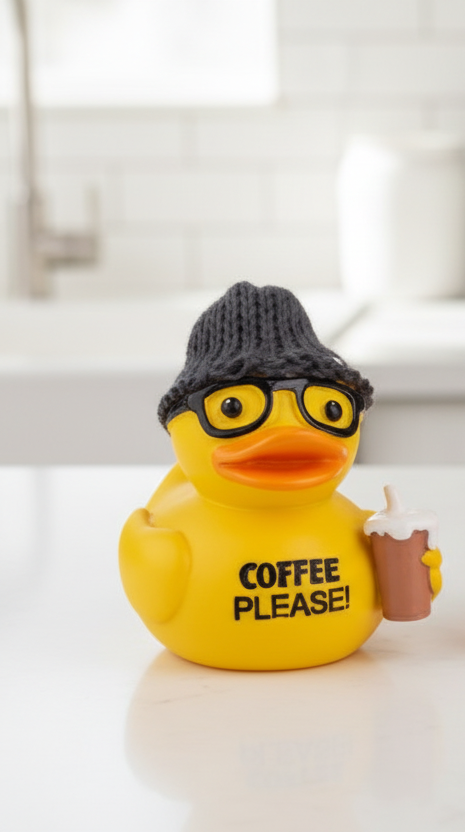 Coffee Lovers Duck Figurines