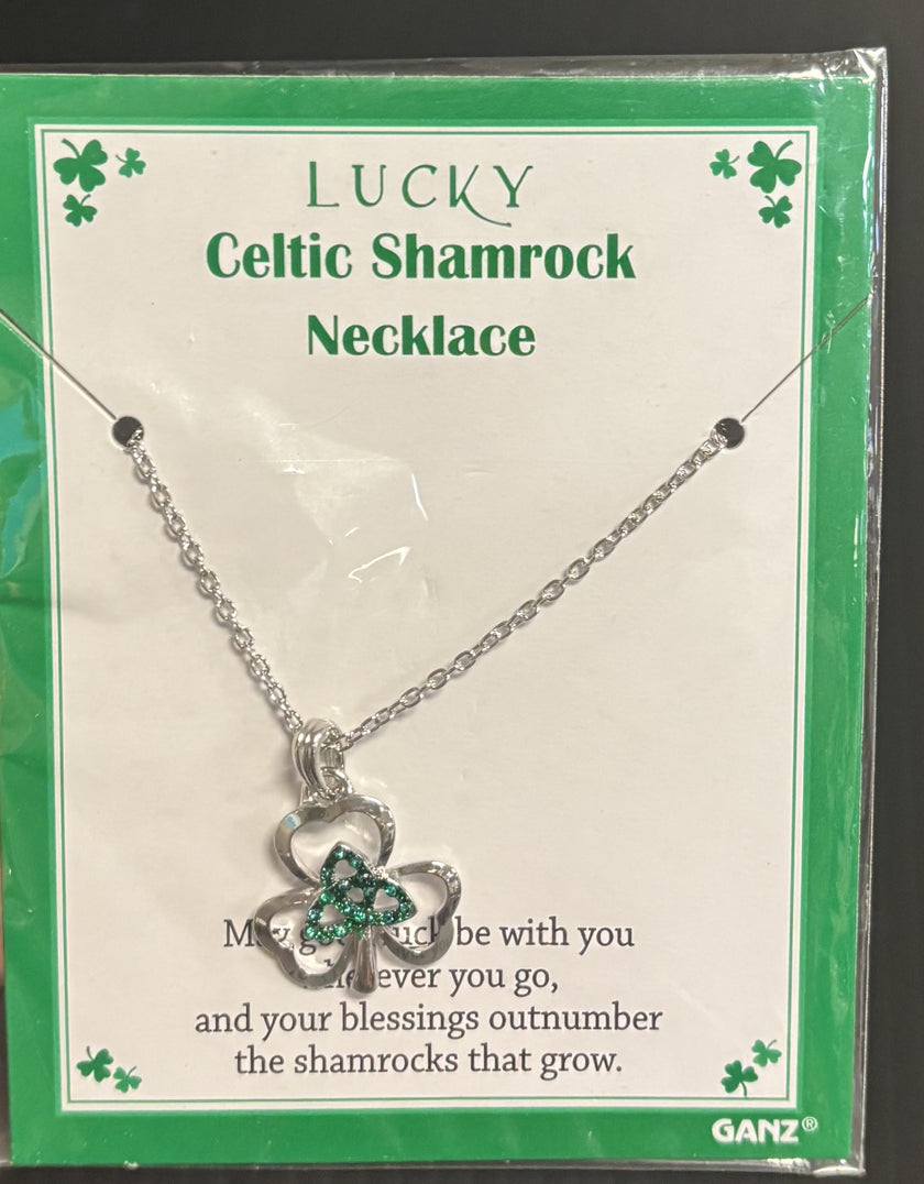 celtic shamrock pin or pendant