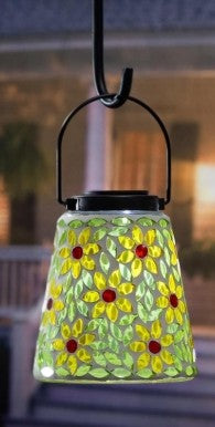 Mosaic Glass Solar Lantern