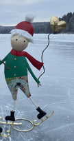 Metal Ice Skating Kids decor