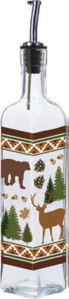 Glass oil bottle, Lodge