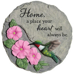 "Home" Hummingbird  Garden Stone