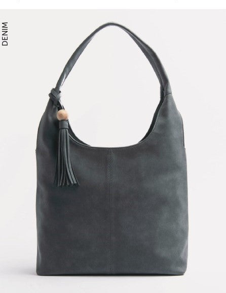 Faux Suede Hobo Bag