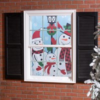 Snowman Family Shadow Scapes Window Shade