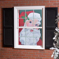 Vintage Santa Shadow Scapes Window Shade