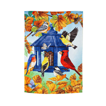 Fall Feeder Garden Textured Suede Flag