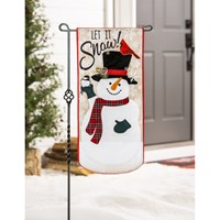 Let it Snow! Everlasting Impression Textile Décor-Long Garden Flag