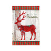 Tis the Season Reindeer Linen Garden  Flag