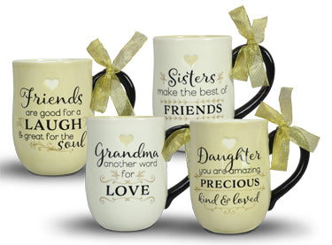Ceramic Mug Friends, Sisters, Grandma, Daughter-17oz