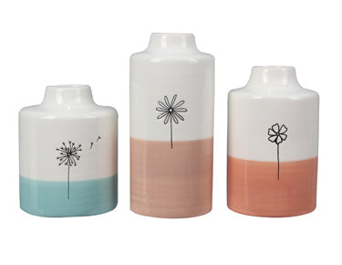 Ceramic Vases 3 Pc Set