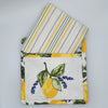Lemon Grove Potholder with Striped Towel Gift Set