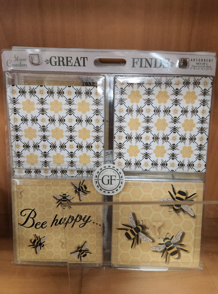 Honeybee Coasters Set of 4- 4