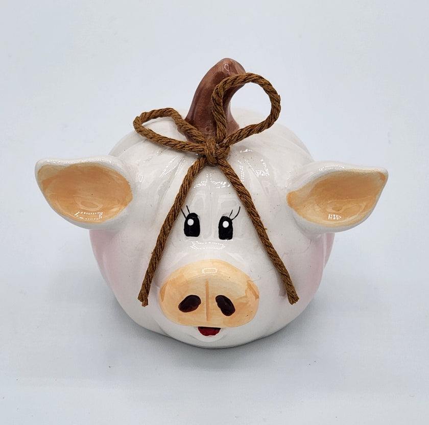 Ceramic Cow or Pig Head Tabletop Decor