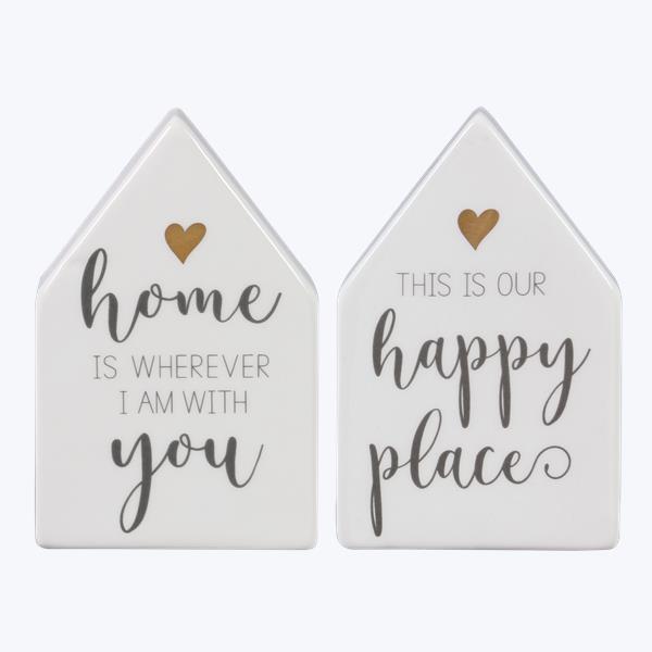 Ceramic Wedding House Shaped Signs