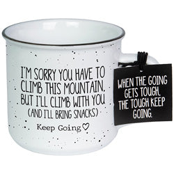 Keep Going Collection "Mountain" Vintage Mug With Tag