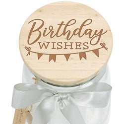 Birthday Wishes "Heartnote" Glass Jar