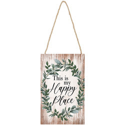 "My Happy Place" Small Hanging Sign