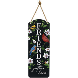 "Friends Gather Here" 18" Metal Wall Décor