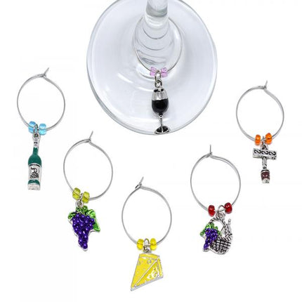 Wine Charms - Wine & Cheese-6 pieces