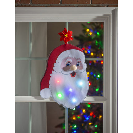 Jolly Santa LED Window Décor