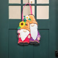 Flower Pot Gnomes Door Décor