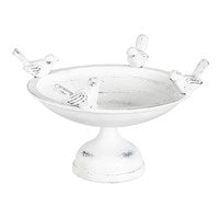 Perched Birds Metal Tabletop Bird bath