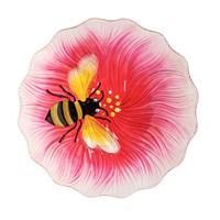 Bee 18'' Glass Birdbath