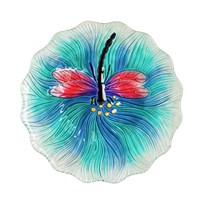 Dragonfly 18'' Glass Birdbath