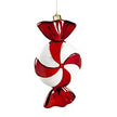 Red and White Candy Shatterproof Battery Operated LED Ornament