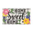 Home Sweet Home Plaid Coir Mat