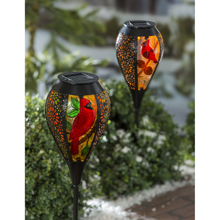Glass Cardinal Fire Flame 31.5