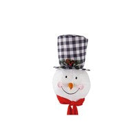 Snowman Head Tree Topper with Streamers