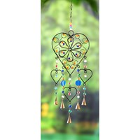 Beaded Heart Wind Chime