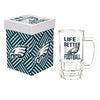 Philadelphia Eagles Glass Tankard Cup, with Gift Box