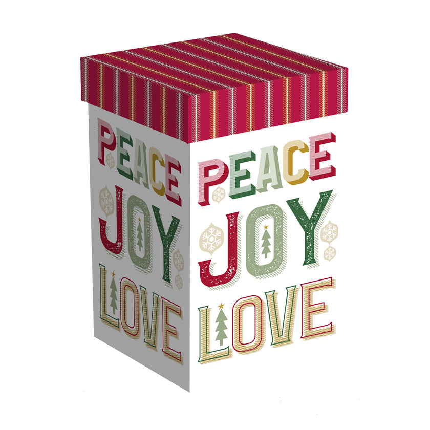 Peace, Love, Joy Ceramic FLOMO 360 Travel Cup, 17 oz. w/Box