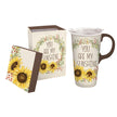 You are my Sunshine, Ceramic Travel Cup, 17 Oz./box and Tritan Lid,