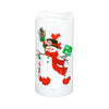 LED Snowman Pillar Table Decor with Projected Icons and USB Cord