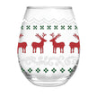 Sweater Weather Deer, 17 OZ Stemless Wine Glass w/Box
