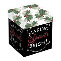 "Making Spirits Bright" 17 OZ Stemless Wine Glass w/Box