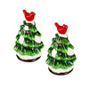 Ceramic Christmas Tree with Cardinal Salt and Pepper Shaker Set