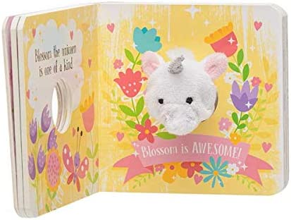 Blossom Unicorn Finger Puppet Book-4x4