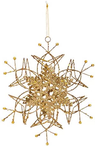 Wire Snowflake Metal Ornament, 3 ASST