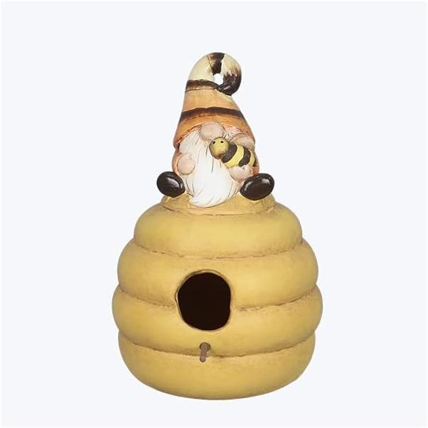 Bee Gnome Birdhouse, Ceramic